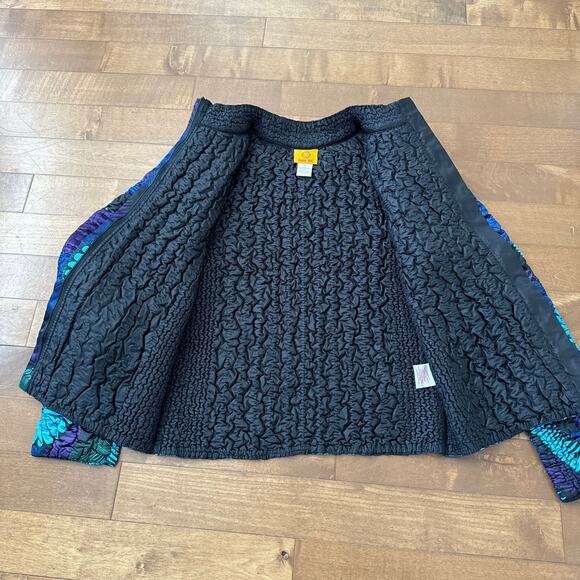 Ruby Rd 100% silk multicolored zip up jacket size medium - Picture 11 of 15